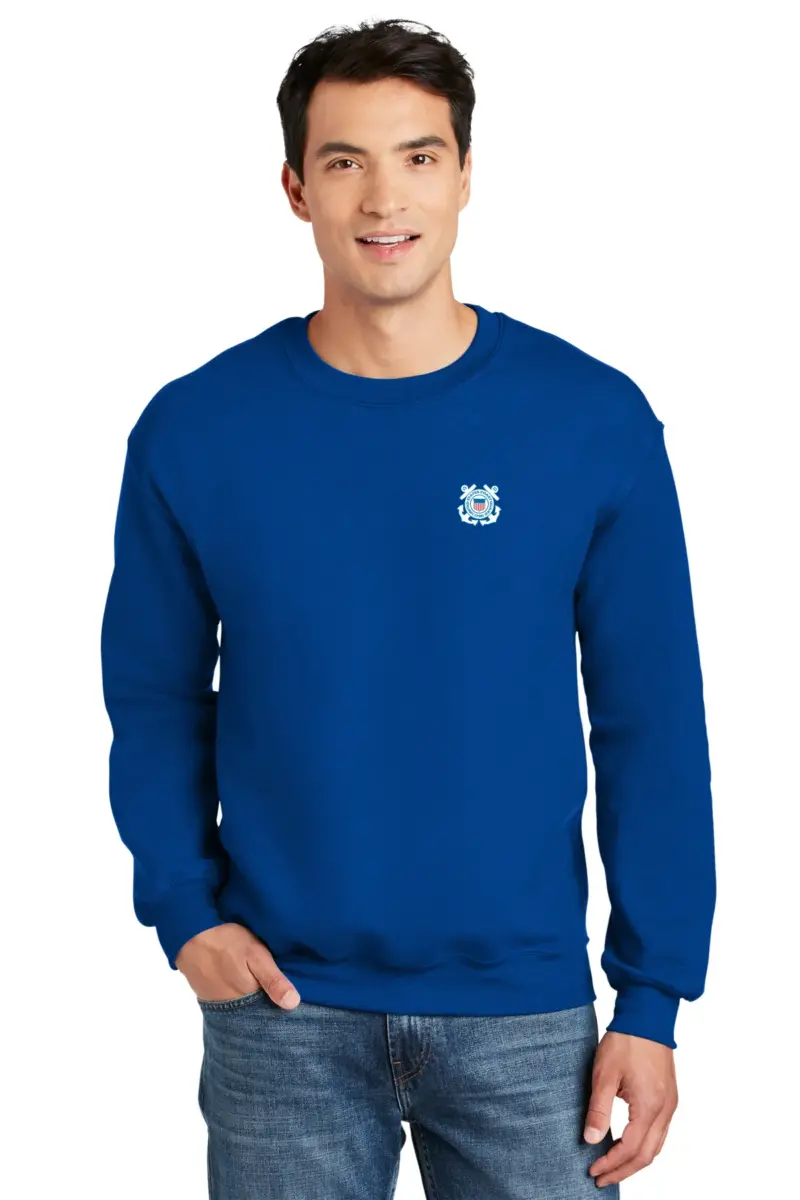 Coast Guard - Gildan 9.3 Oz. DryBlend Adult Crewneck Sweatshirts Min 12 pcs