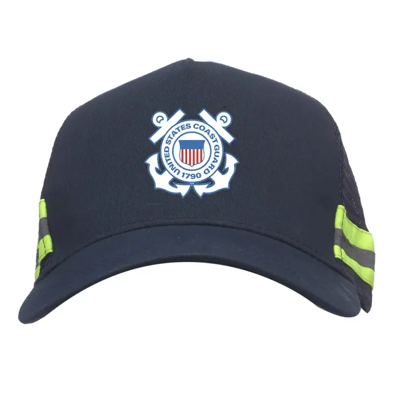 Coast Guard - Embroidered Structured Safety Reflective Caps (Min 12 pcs)