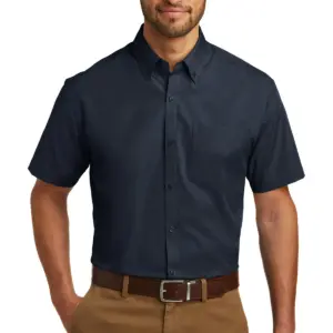 Coast Guard - Port Authority Short Sleeve Carefree Poplin Shirt