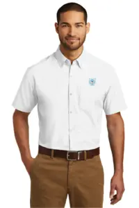 Coast Guard - Port Authority Short Sleeve Carefree Poplin Shirt