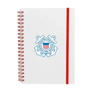Coast Guard - White Spiral Notebook w/ Colored Accents