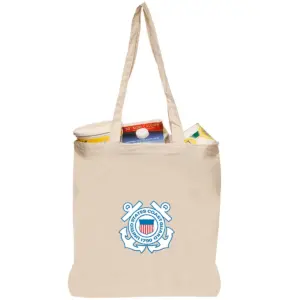 Coast Guard - Natural Cotton Fiber Tote Bags (14.5""x16"")