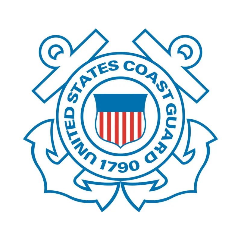 Coast Guard - Square Stickers w/ UV Coating (3.5""x3.5"")