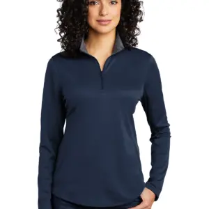 Coast Guard - Port Authority Ladies Silk Touch Performance 1/4-Zip Shirt
