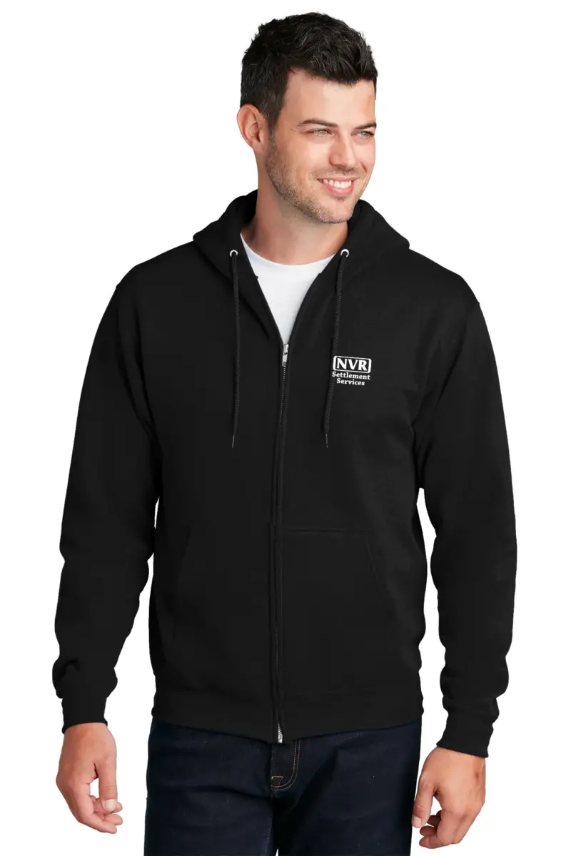 NVR Settlement Services - Port & Company Men's Core Fleece Full-Zip Hooded Sweatshirt