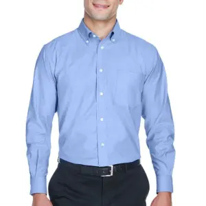 NVR Settlement Services - Harriton Men's Long-Sleeve Oxford with Stain-Release