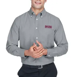 NVR Inc - Harriton Men's Long-Sleeve Oxford with Stain-Release