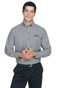 NVHomes - Harriton Men's Long-Sleeve Oxford with Stain-Release