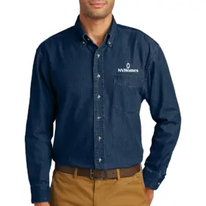 NVHomes - Port & Company Long Sleeve Value Denim Shirt