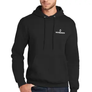 nvhomes port & company men's core fleece pullover hooded sweatshirt