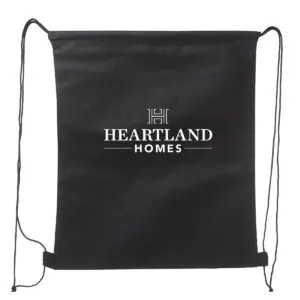 Heartland Homes - Non-Woven Drawstring Backpacks (14.5""x17.5"")