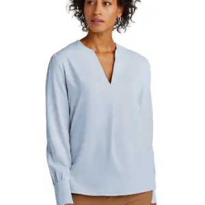 NVR Manufacturing - Brooks Brothers® Women’s Open-Neck Satin Blouse