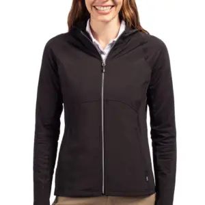 NVR Manufacturing - Cutter & Buck Adapt Eco Knit Hybrid Recycled Womens Full Zip Jacket