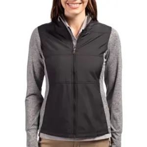 NVR Manufacturing - Cutter & Buck Stealth Hybrid Quilted Womens Full Zip Windbreaker Jacket
