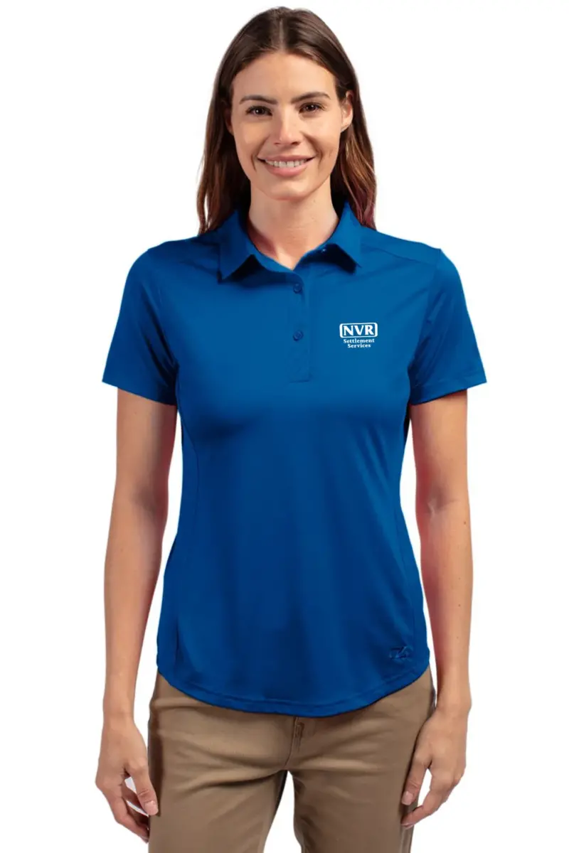 NVR Settlement Services - Cutter & Buck Prospect Eco Textured Stretch Recycled Womens Short Sleeve Polo