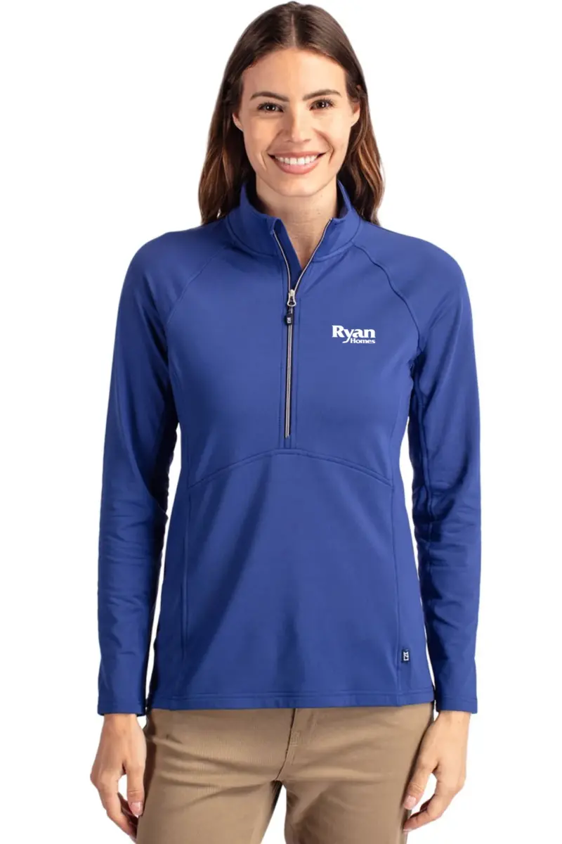 Ryan Homes - Cutter & Buck Adapt Eco Knit Stretch Recycled Womens Half Zip Pullover