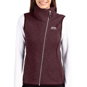 NVR Manufacturing - Cutter & Buck Mainsail Sweater Knit Womens Asymmetrical Vest