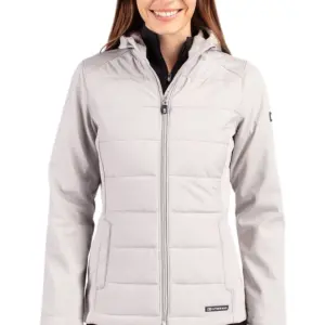 Ryan Homes - Cutter & Buck Evoke Hybrid Eco Softshell Recycled Full Zip Womens Hooded Jacket
