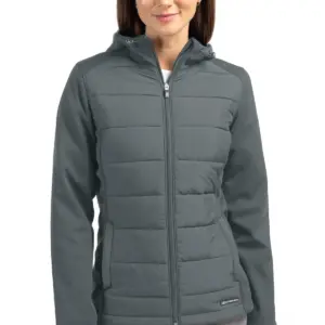 NVR Settlement Services - Cutter & Buck Evoke Hybrid Eco Softshell Recycled Full Zip Womens Hooded Jacket