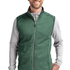 NVR Manufacturing - Cutter & Buck Mainsail Sweater-Knit Mens Full Zip Vest