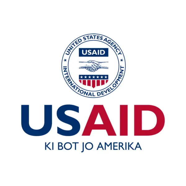 USAID Acholi Decal on White Vinyl Material - (2"x2"). Full Color