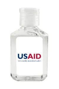 USAID Lao - Antibacterial Hand Sanitizer Gel on White Label