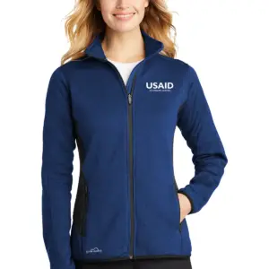 USAID Tajik Eddie Bauer Ladies Full-Zip Heather Stretch Fleece Jacket