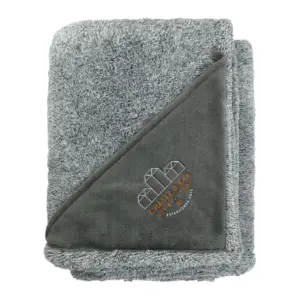 heathered fuzzy fleece blanket